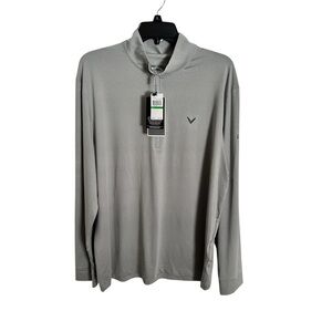 NWT! Callaway Opti-Dri Polo Grey Golf Shirt Outdoor Golf Casual Size Large